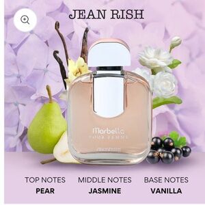 Marbella Jean Rish Pour Femme Pink-Accent Eau de Parfum Bottle, 100ml